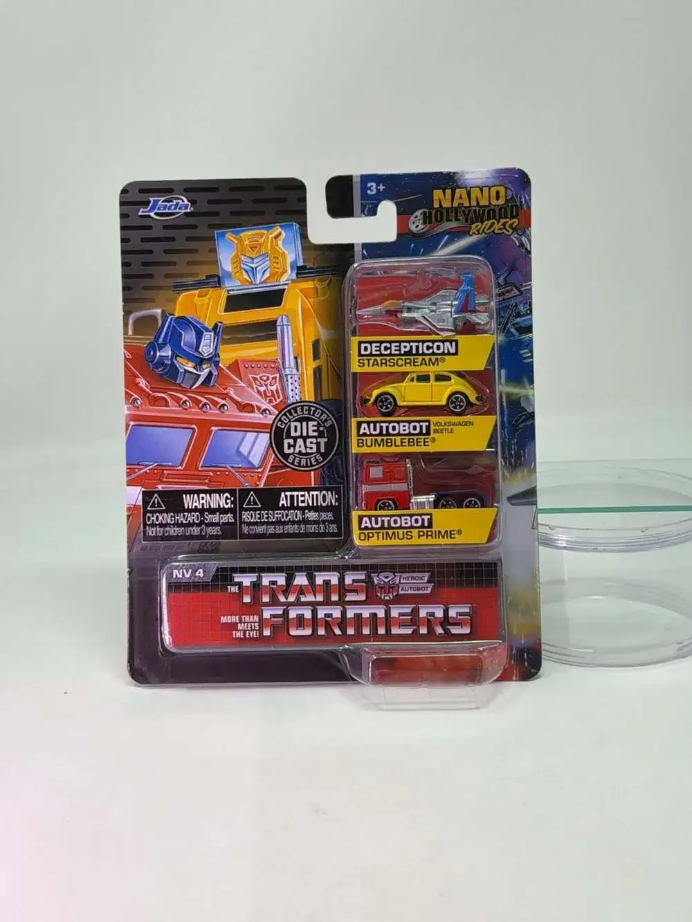 Jada Toys Nano Hollywood Rides Transformers G1 NV-4 3-Pack Die-Cast